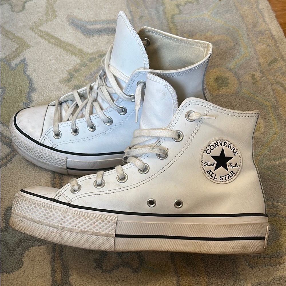 Converse White High-Top Sneakers
